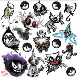 Spooky Pokemon Tattoos