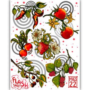 Red fruit flash sheet
